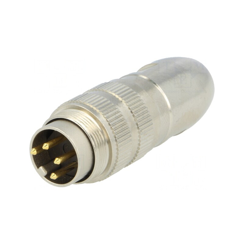 Conector M16 Mufă Tată 4 PIN 5A 250V Drept | Electronic-mag.ro | Componente Electronice