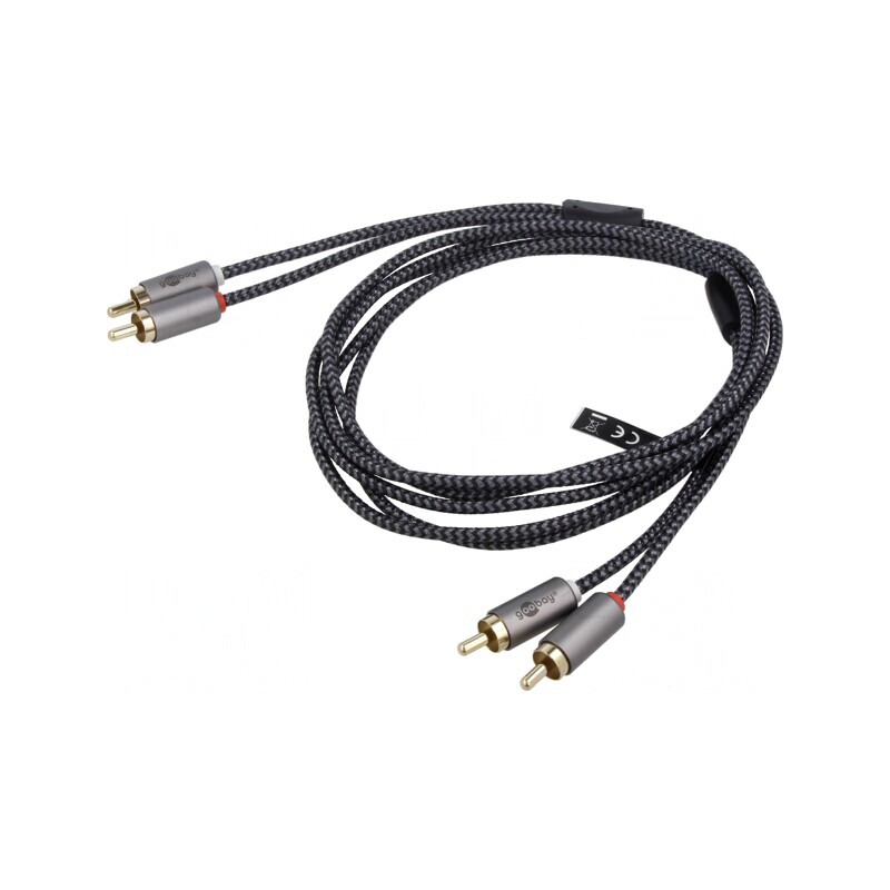 Cablu RCA Aurit 0.5m x2 Mufe PVC | Electronic-mag.ro | Componente Electronice