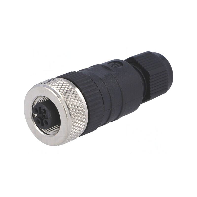 Mufă M12 4 pini mamă IP67 pentru DeviceNet/CANopen pe cablu | Electronic-mag.ro | Componente Electronice