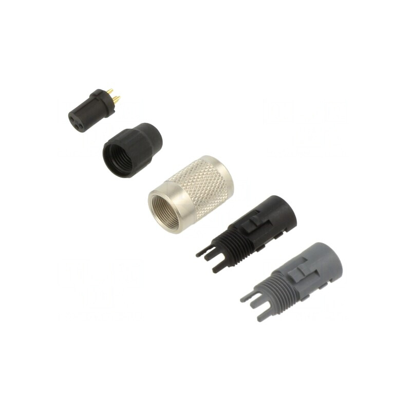 Mufă Mamă M9 Aurită 3-Pin pe Cablu 125V IP40 | Electronic-mag.ro | Componente Electronice