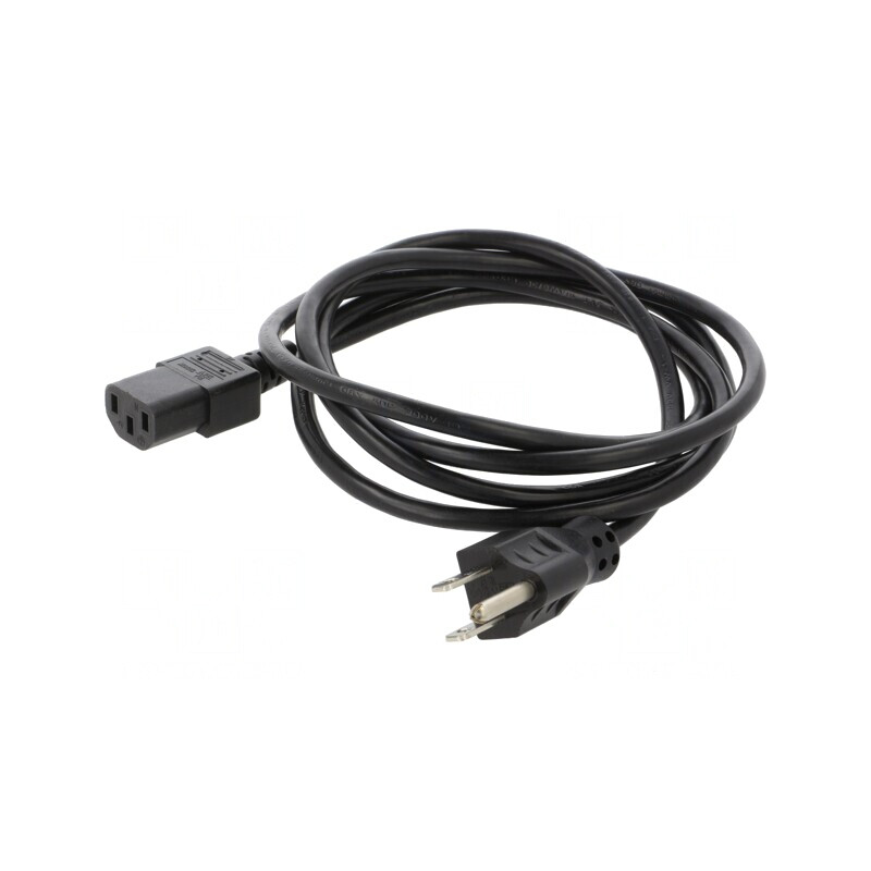 Cablu Alimentare Negru 1.8m IEC C13 la NEMA 5-15 | Electronic-mag.ro | Componente Electronice