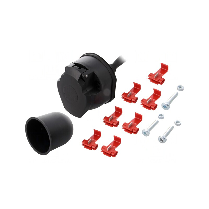 Conector Automotive Soclu Montare Panou 7 PIN 12VDC | Electronic-mag.ro | Componente Electronice