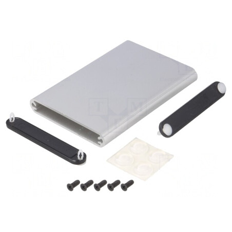 Carcasă Aluminiu Gri 70x100x12mm | Electronic-mag.ro | Componente Electronice
