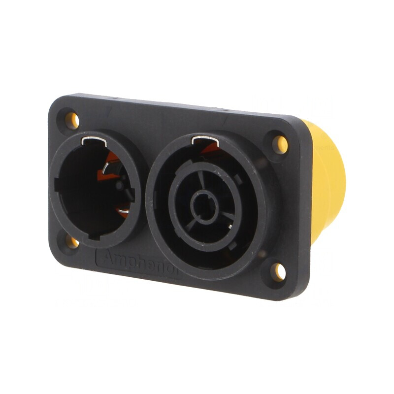 Soclu Alimentare AC 16A 250V 3 PIN Termoplast | Electronic-mag.ro | Componente Electronice