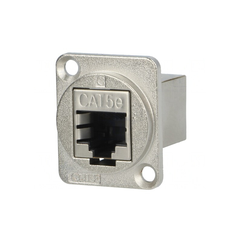 Adaptor FT Cat 5e Ecranat 8p8c Metalic 19x24mm | Electronic-mag.ro | Componente Electronice