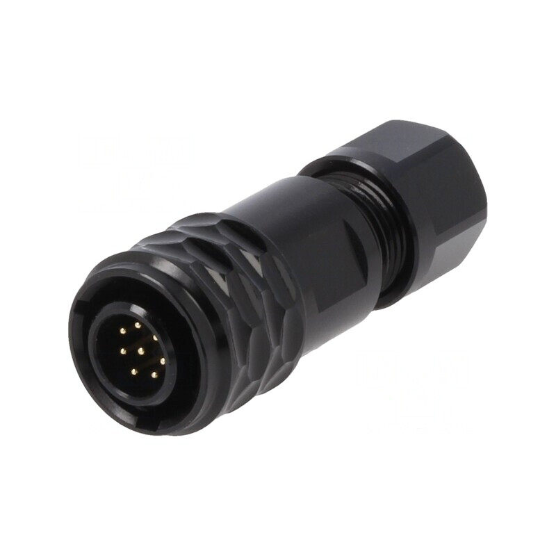 Mufă tată SA8 8 PIN IP67 4-5mm 3A 30V lipire pe cablu | Electronic-mag.ro | Componente Electronice