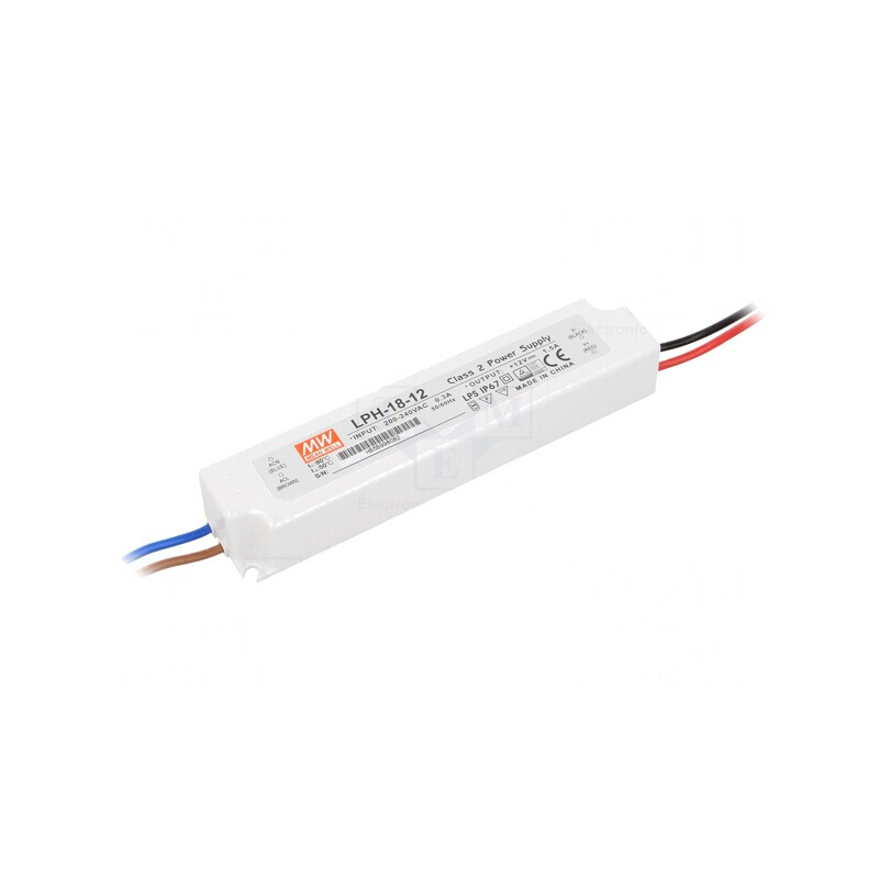 Alimentator LED 18W 12V IP67 | Electronic-mag.ro | Componente Electronice