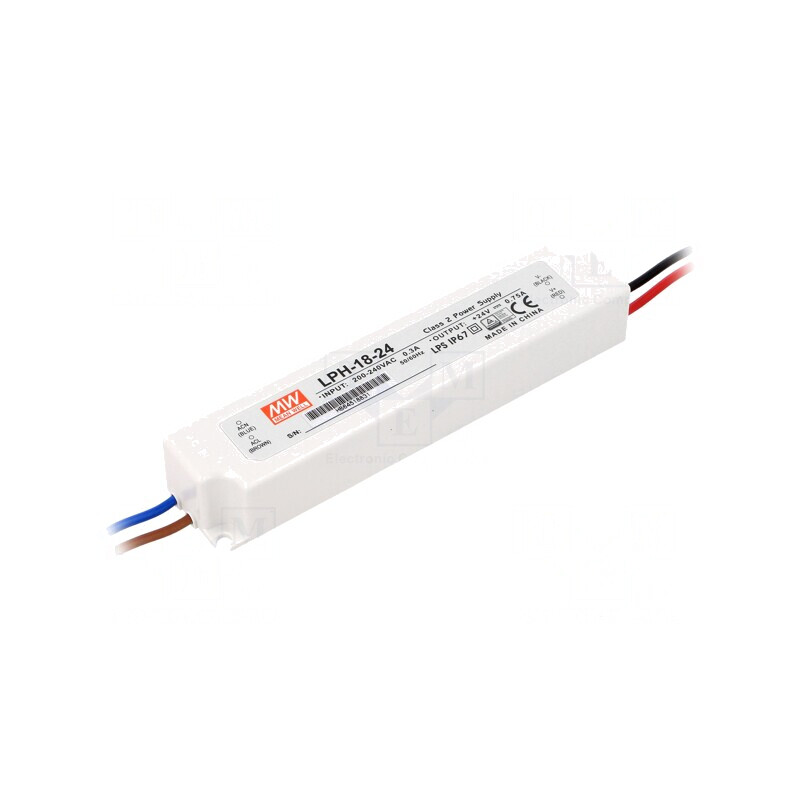 Alimentator LED 18W 24VDC IP67 | Electronic-mag.ro | Componente Electronice