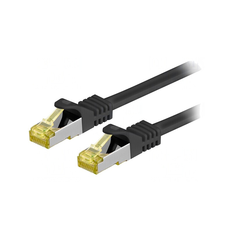 Cablu Patch S/FTP Cat6a Negru 7.5m LSZH | Electronic-mag.ro | Componente Electronice