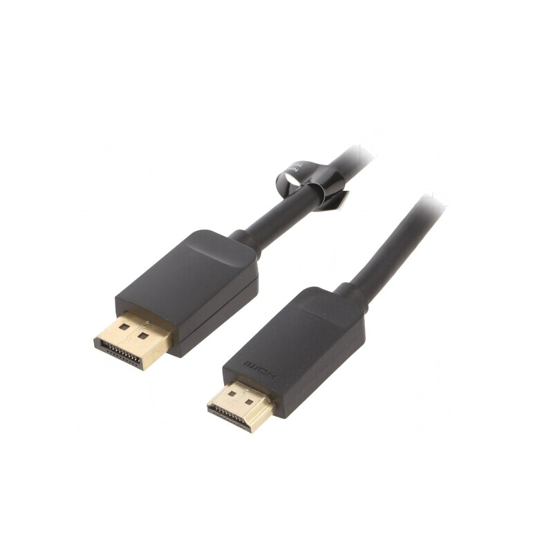 Cablu DisplayPort la HDMI 2m Negru | Electronic-mag.ro | Componente Electronice