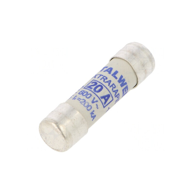 Siguranță fuzibil 20A 600VAC 10,3x38mm | Electronic-mag.ro | Componente Electronice