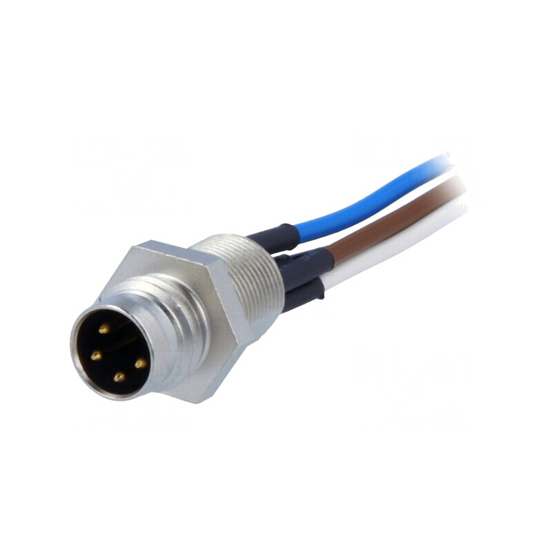Conector M8 0.5m 4 Pin Montare Panou | Electronic-mag.ro | Componente Electronice