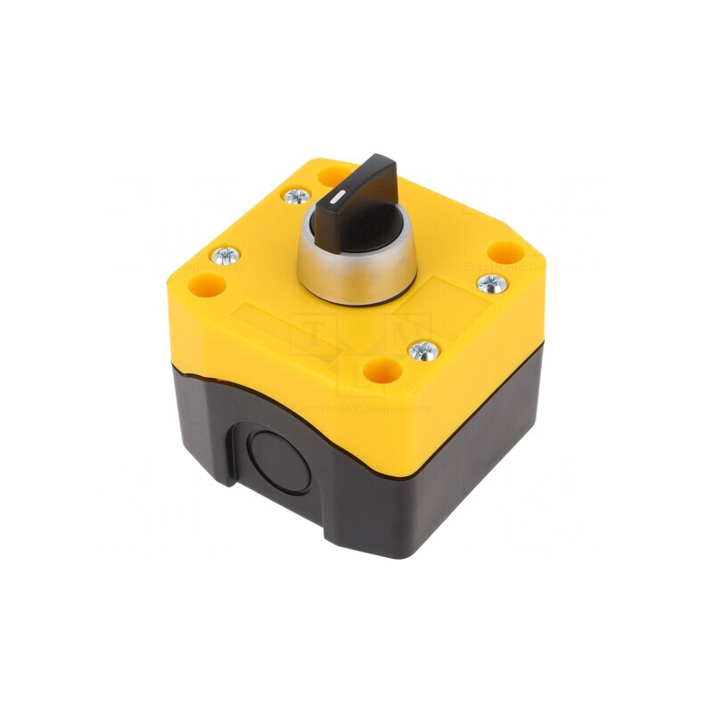 Comutator rotativ 22mm 1 poziție negru 3 poziții | Electronic-mag.ro | Componente Electronice