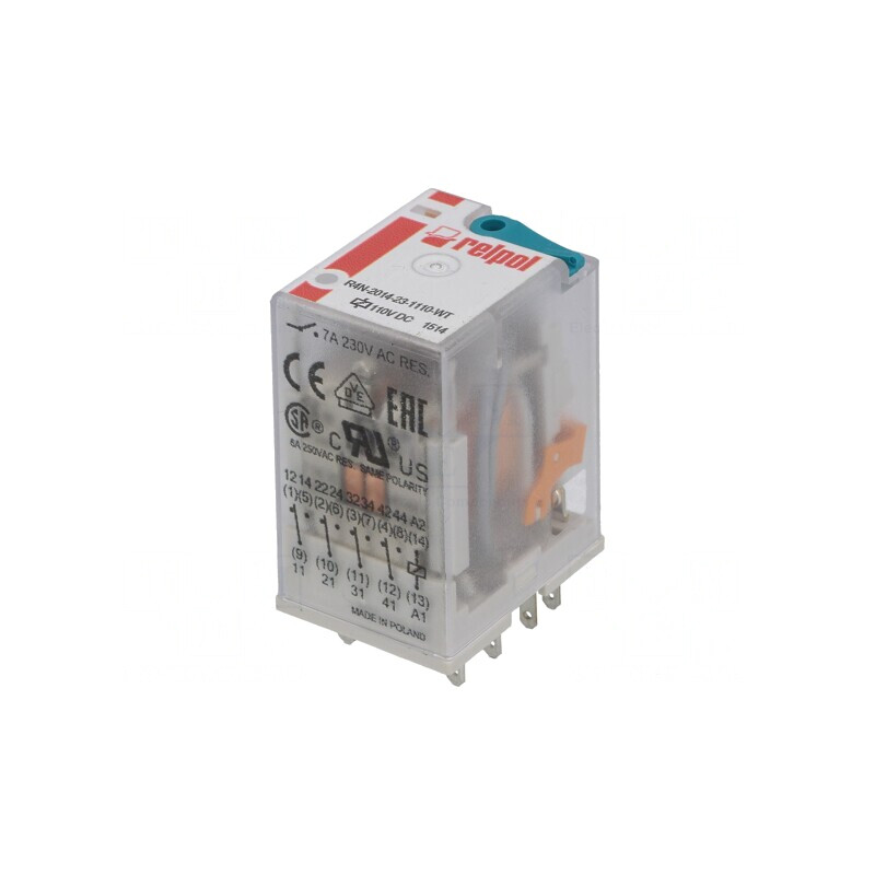 Releu electromagnetic 4PDT 110VDC 6A | Electronic-mag.ro | Componente Electronice