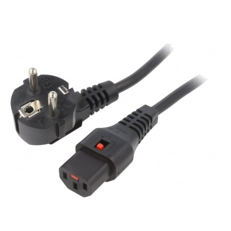 Cablu Alimentare CEE 7/7 la IEC C13 1,5m Negru | Electronic-mag.ro | Componente Electronice