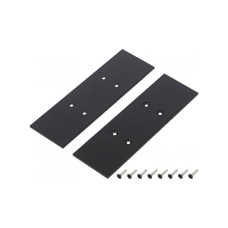 Obturator Negru pentru Profil LED, Set 2 Buc, Oțel 33.4x105.7x2mm | Electronic-mag.ro | Componente Electronice