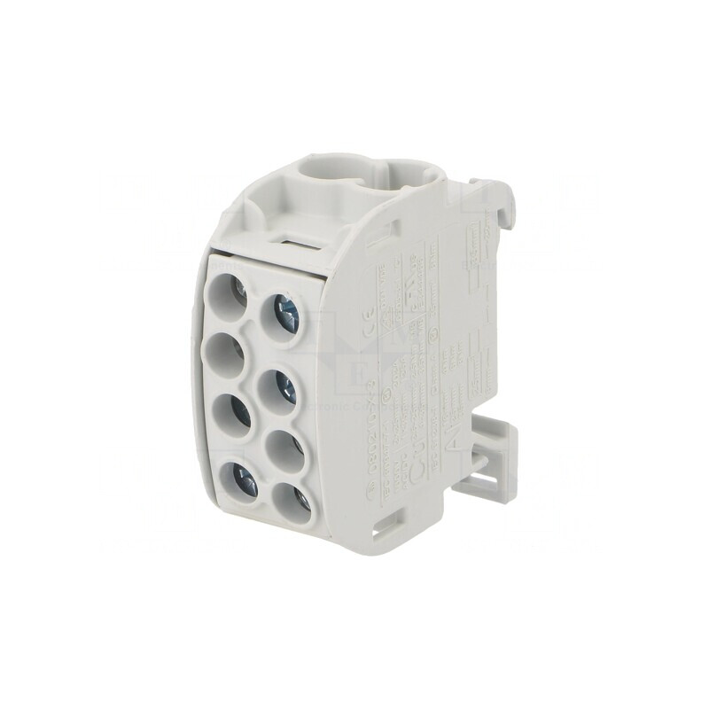 Bloc de distribuție 35mm2, 4 borne, gri | Electronic-mag.ro | Componente Electronice