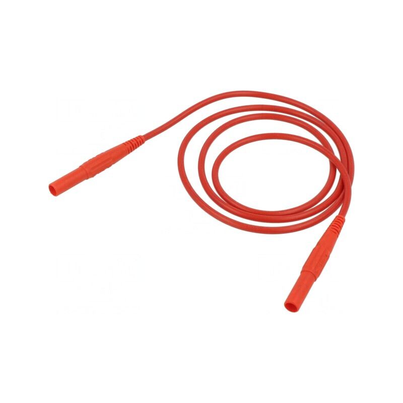Cablu de măsurare 19A cu mufă banană 4mm roșie | Electronic-mag.ro | Componente Electronice