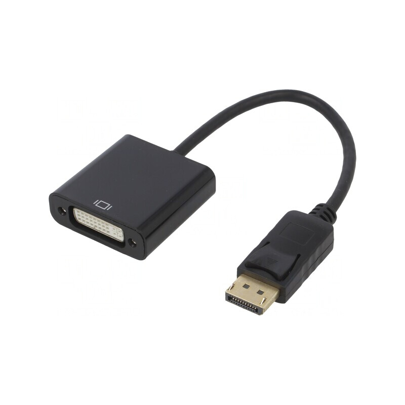 Adaptor DisplayPort la DVI-I 0,2m Negru | Electronic-mag.ro | Componente Electronice