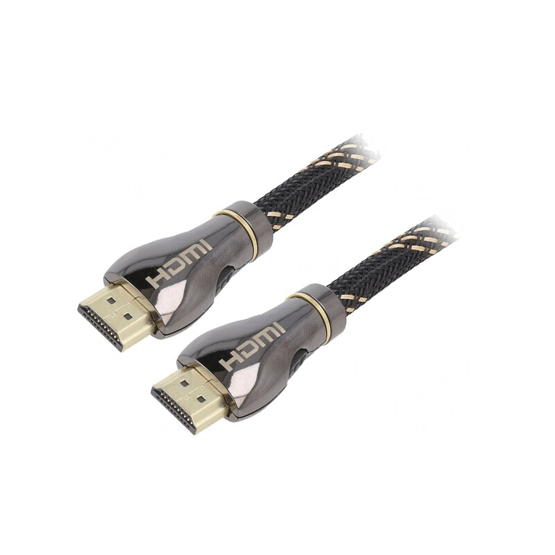 Cablu HDMI 2.1 Textil 1m Negru | Electronic-mag.ro | Componente Electronice