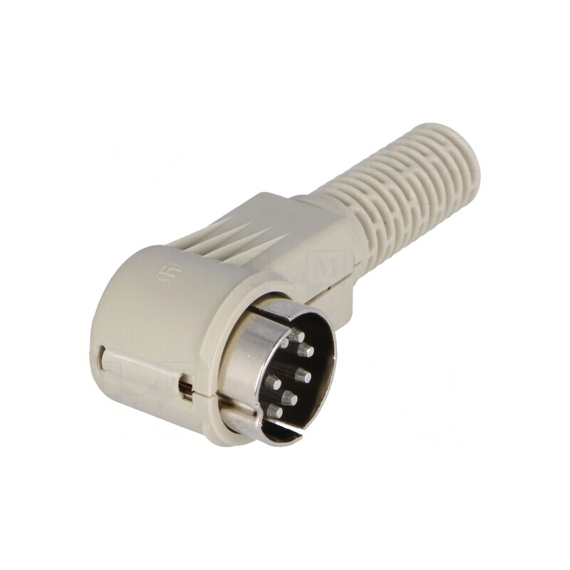 Mufă DIN 8 PIN unghi 90° pe cablu | Electronic-mag.ro | Componente Electronice
