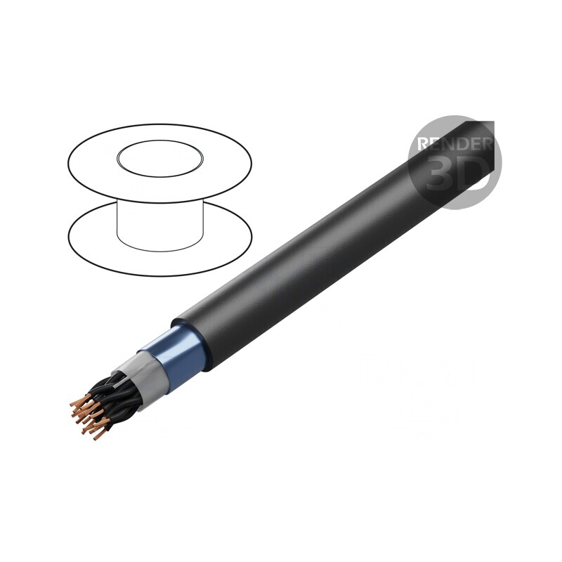Cablu Ecranat BiT 500 (ST) Negru 24x2x0,5mm2 Folie Al-PET | Electronic-mag.ro | Componente Electronice