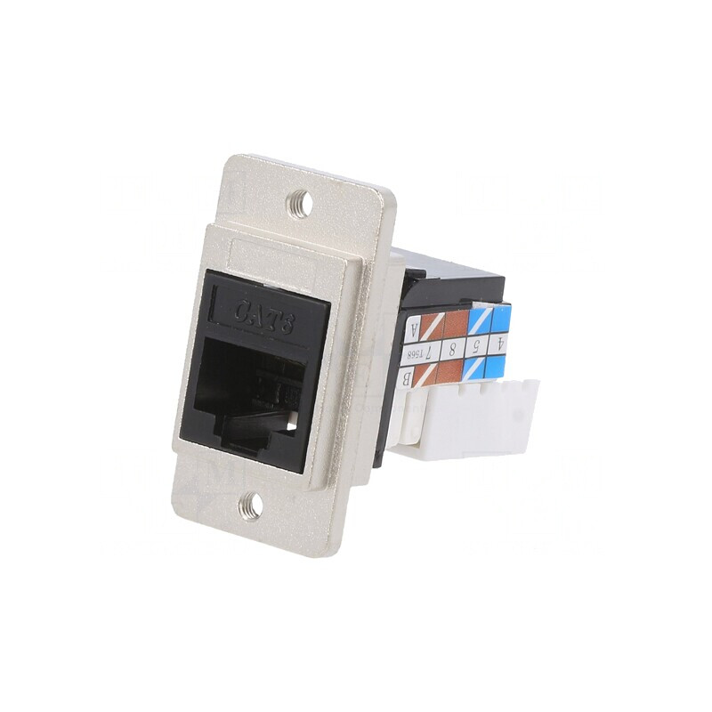 Soclu RJ45 DUALSLIM Cat 6a Metal 8p8c IDC 29mm | Electronic-mag.ro | Componente Electronice