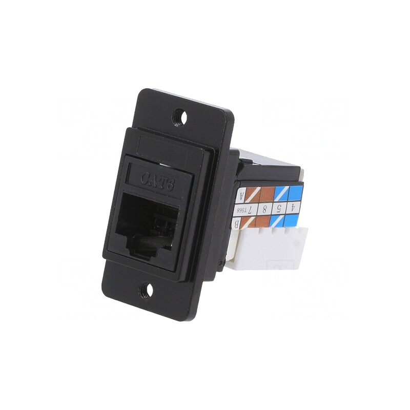 Soclu RJ45 DualSlim Cat6a 8p8c IDC Metalic | Electronic-mag.ro | Componente Electronice