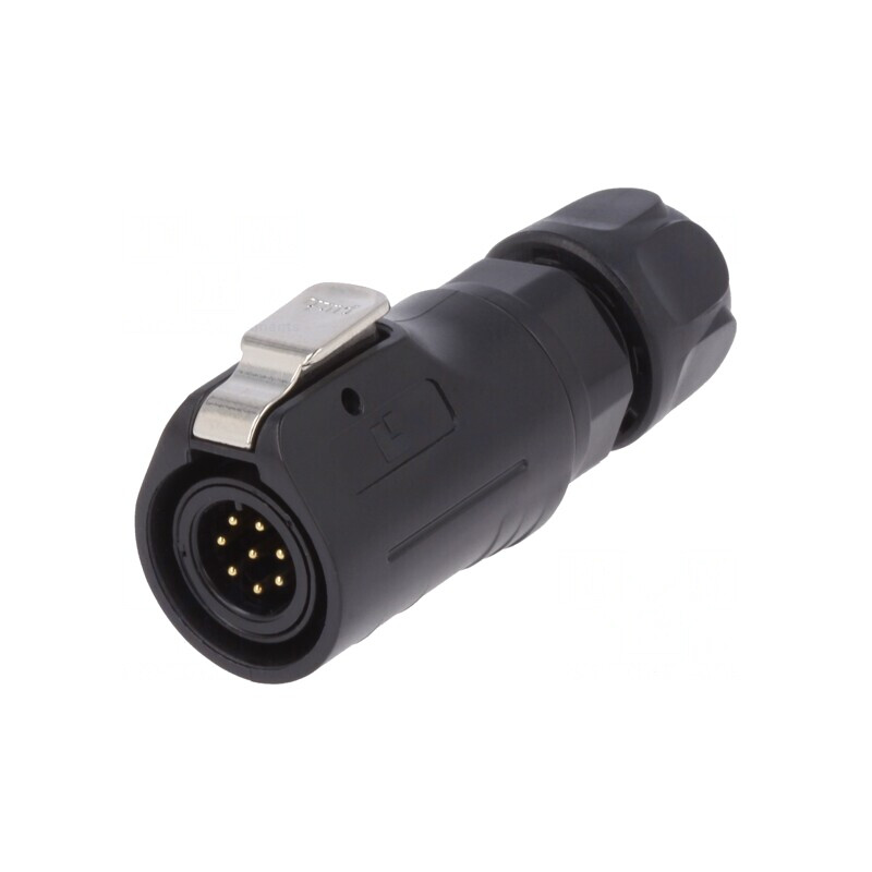 Mufă Circulară 12mm 8-Pin Aurită 3A | Electronic-mag.ro | Componente Electronice