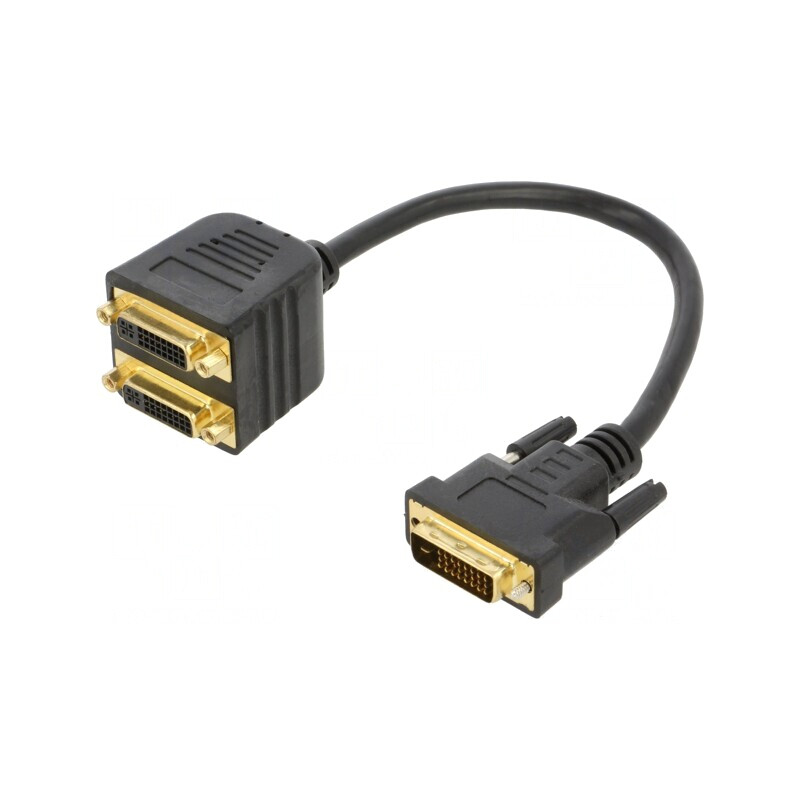 Adaptor DVI-D la DVI-I 0,3m Negru | Electronic-mag.ro | Componente Electronice