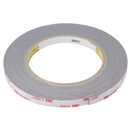 Bandă de fixare acrilică gri 9mm x 5,5m | Electronic-mag.ro | Componente Electronice