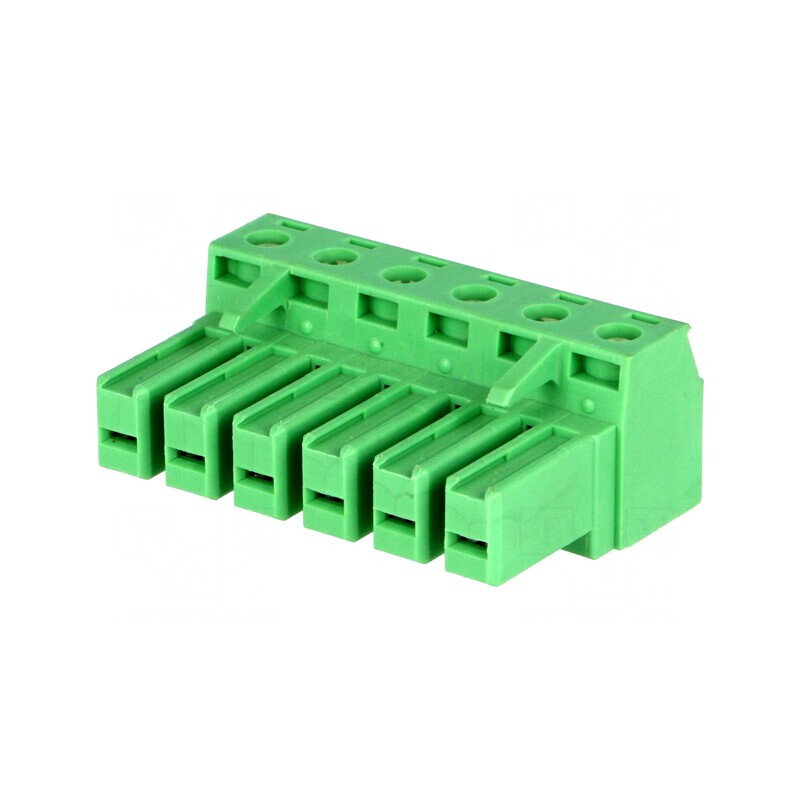 Regletă de conexiuni deconectabilă 7,62mm 6 piste drept mufă | Electronic-mag.ro | Componente Electronice