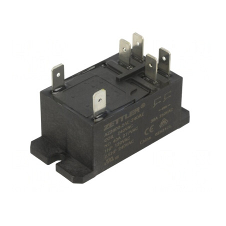 Releu Electromagnetic DPST-NO 240VAC 40A 3,8kΩ | Electronic-mag.ro | Componente Electronice