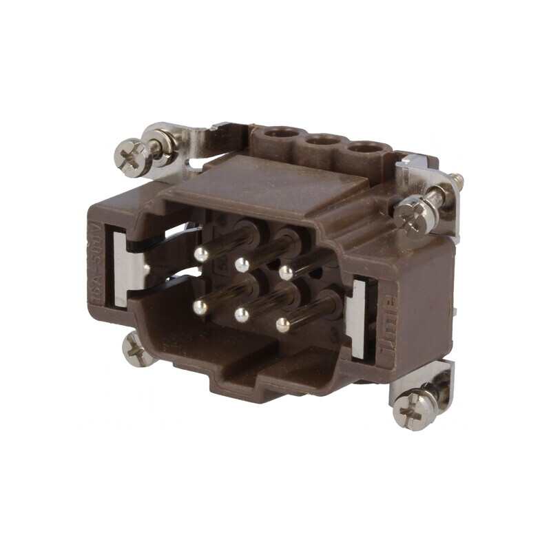 Conector HDC tată 6 PE 16A 500V 180° | Electronic-mag.ro | Componente Electronice
