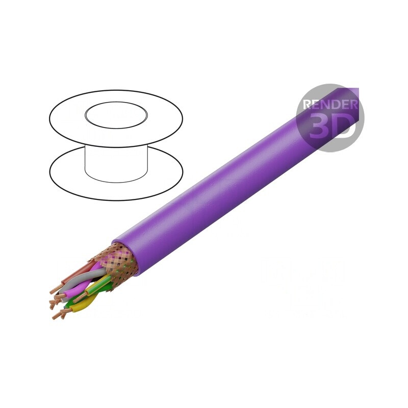 Cablu Interbus Cu PUR Violet 3x2x0,25mm2 3x1mm2 | Electronic-mag.ro | Componente Electronice