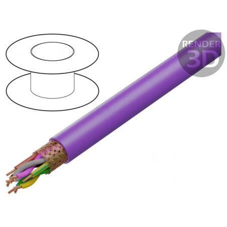Cablu Interbus Cu PUR Violet 3x2x0,25mm2 3x1mm2 | Electronic-mag.ro | Componente Electronice