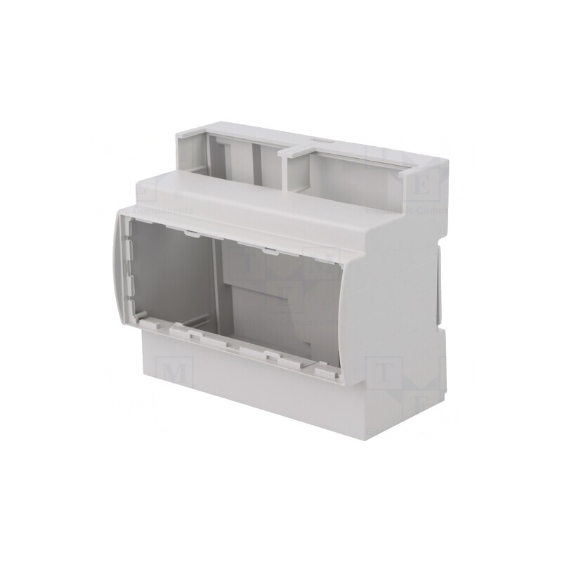 Carcasă pentru șină DIN gri 90,5mm x 106,3mm x 62mm | Electronic-mag.ro | Componente Electronice