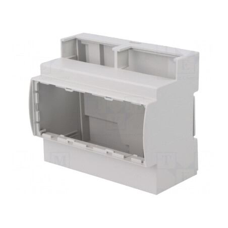 Carcasă pentru șină DIN gri 90,5mm x 106,3mm x 62mm | Electronic-mag.ro | Componente Electronice
