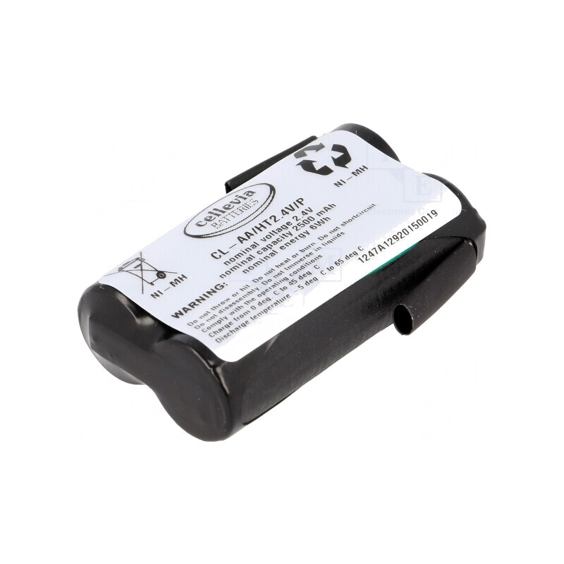 Baterie Reîncărcabilă Ni-MH AA 2,4V 2500mAh Cu Urechi pentru Lipire | Electronic-mag.ro | Componente Electronice