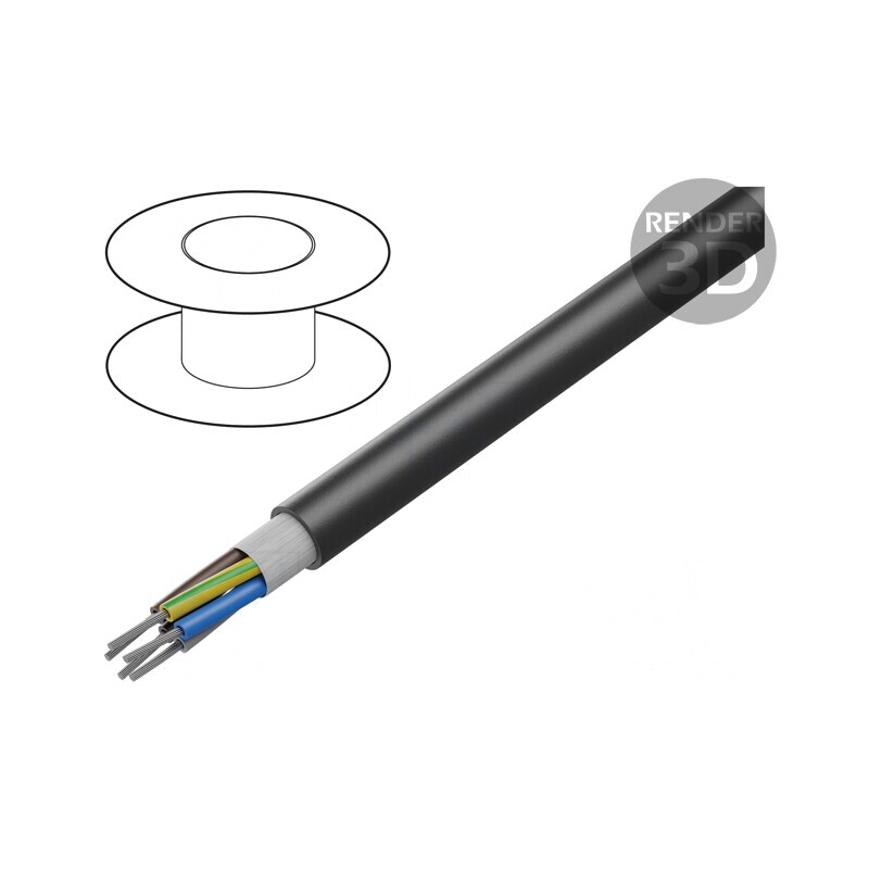 Cablu electric flexibil 5x1mm² negru HELUTHERM® 145 MULTI | Electronic-mag.ro | Componente Electronice