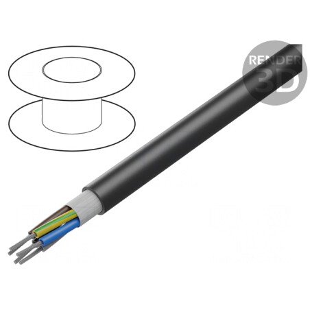 Cablu electric flexibil 5x1mm² negru HELUTHERM® 145 MULTI | Electronic-mag.ro | Componente Electronice