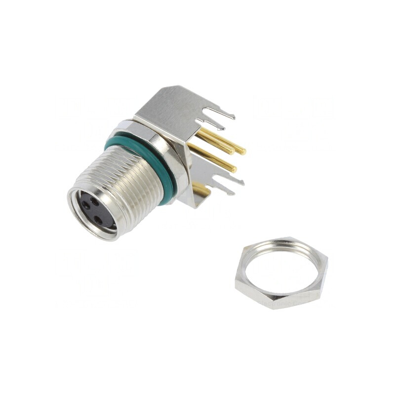 Conector M8 Mamă 3 PIN 90° PCB 4A IP68 | Electronic-mag.ro | Componente Electronice Conector M8 Mamă 3 PIN 90° PCB 4A IP68 | Electronic-mag.ro | Componente Electronice