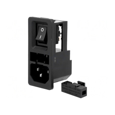 Conector Alimentare AC Tată 10A 250VAC IEC 60320 | Electronic-mag.ro | Componente Electronice