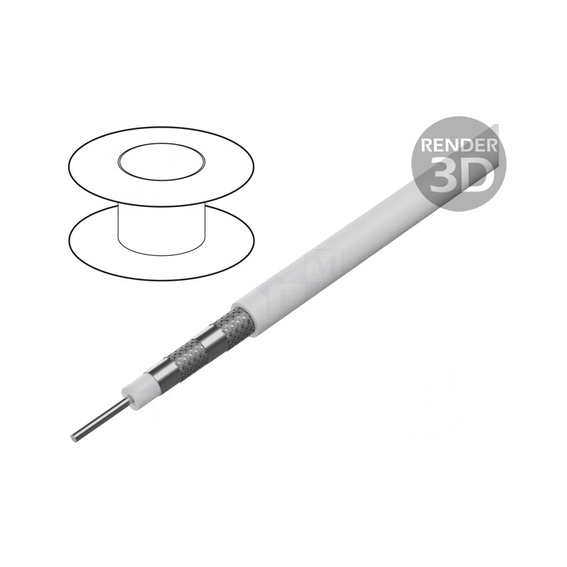 Cablu Coaxial Alb 20m Ø7,2mm | Electronic-mag.ro | Componente Electronice
