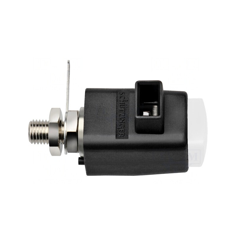 Clemă de laborator albă 300VDC 16A 29mm | Electronic-mag.ro | Componente Electronice
