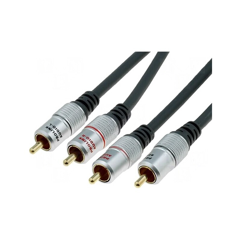 Cablu RCA Dual 1.2m Negru | Electronic-mag.ro | Componente Electronice