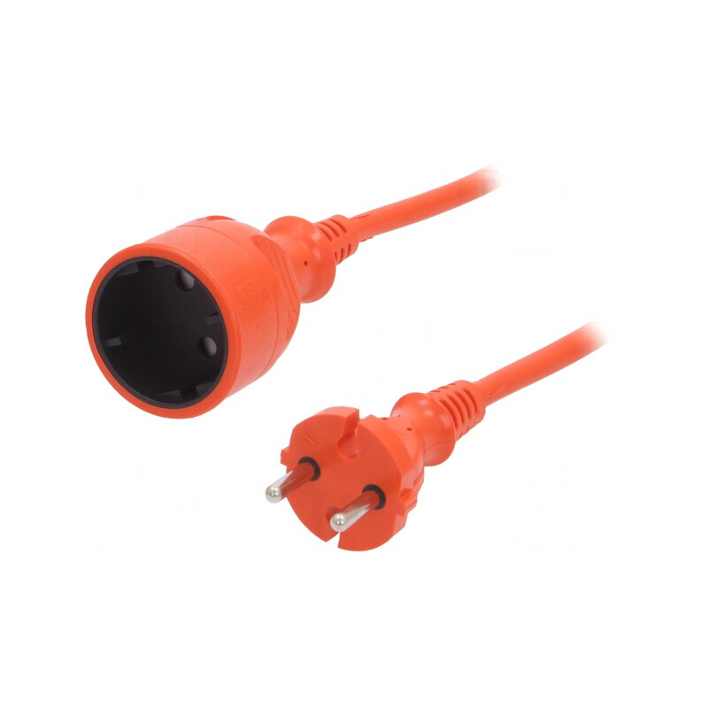 Prelungitor PVC portocaliu 10m 10A 1 priză | Electronic-mag.ro | Componente Electronice