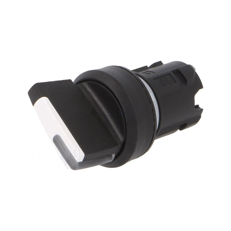Comutator rotativ 22mm negru 2 poziții | Electronic-mag.ro | Componente Electronice