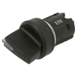 Comutator Rotativ 22mm Negru 3 Poziții | Electronic-mag.ro | Componente Electronice