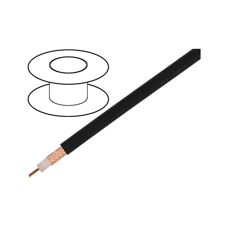 Cablu Coaxial RG213 Cupru PVC Negru 100m 10.3mm | Electronic-mag.ro | Componente Electronice